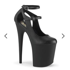 8” Pleaser heels, black size 6